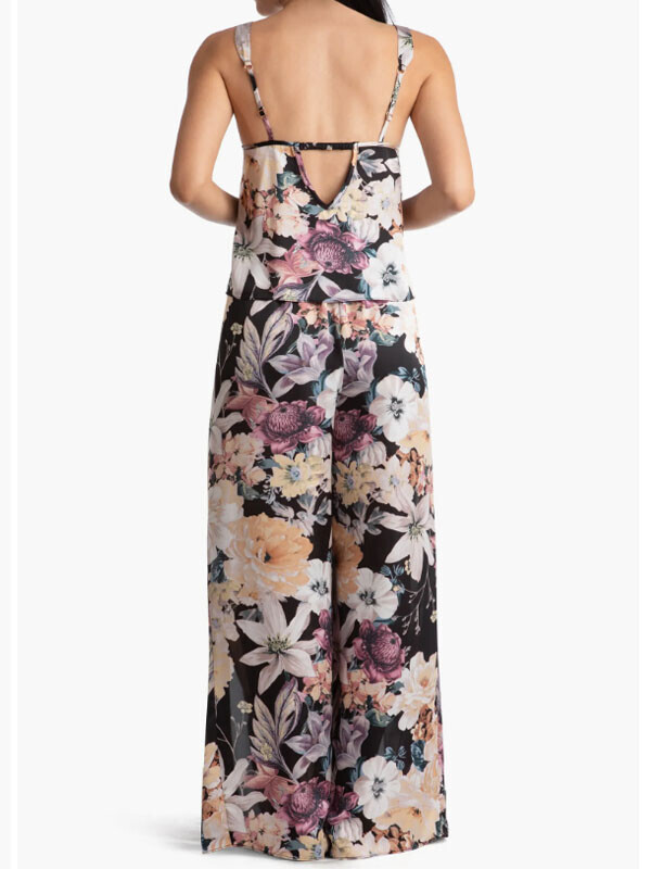 세이브돈(savdon),Midnight Bakery Lyric Floral Satin Pajamas