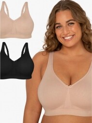 [2장 묶음]빅사이즈 편안한 면소재 노와이어브라