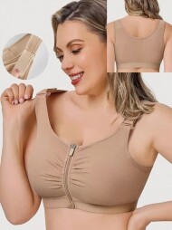 노와이어 앞지퍼 잠금 브라