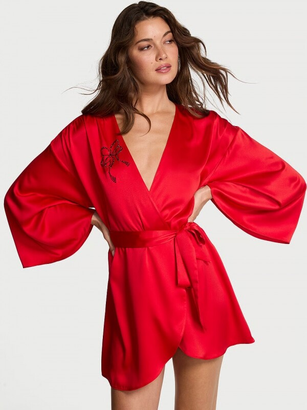 Victorias Secret Satin Short Robe