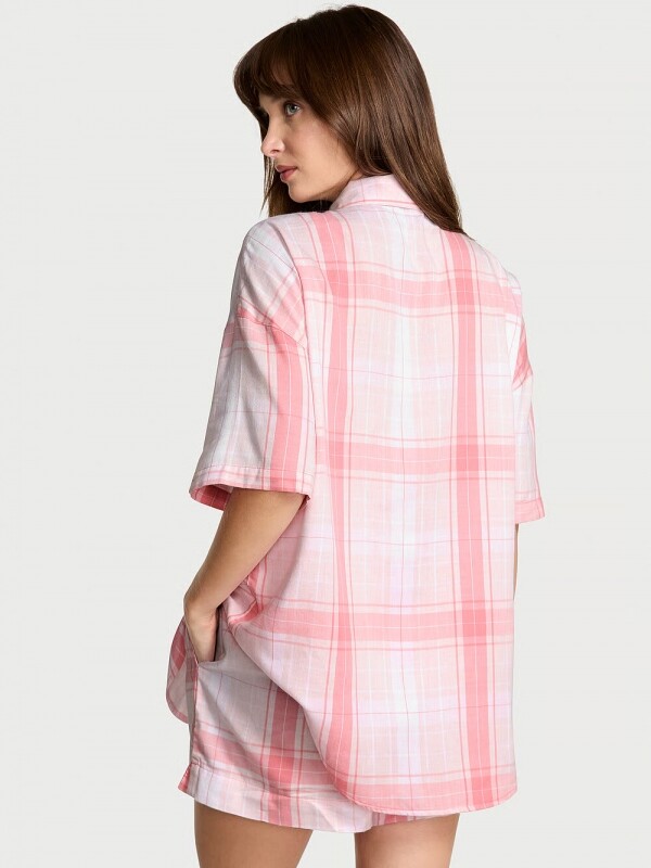 세이브돈(savdon),Victorias Secret Modal-Cotton Long-Sleeve Short Pajama Set